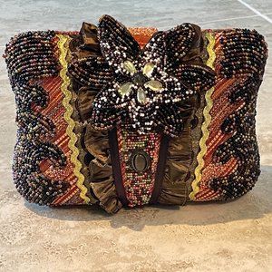 Beaded Clutch with Strap